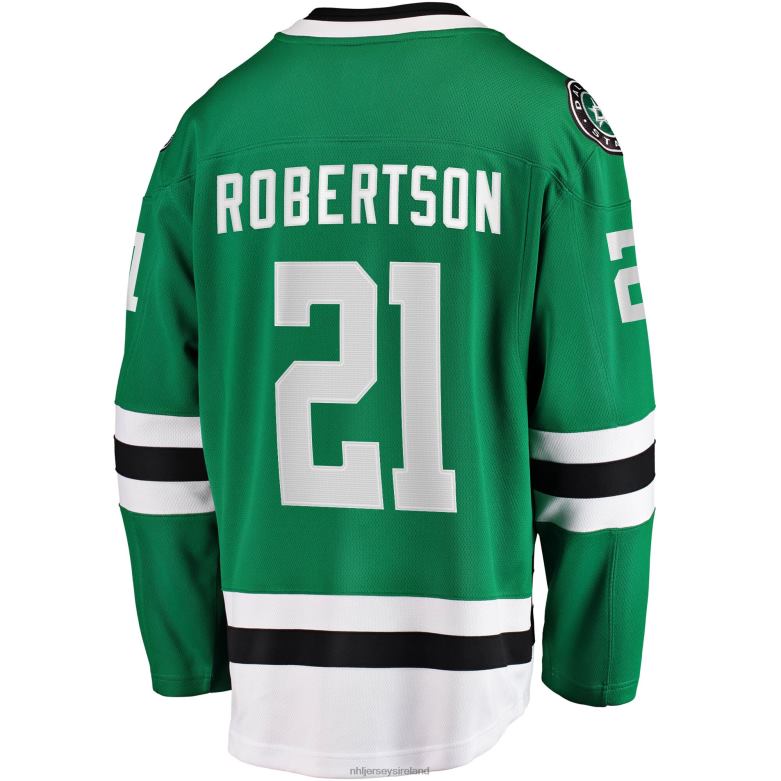 NHL Men Dallas Stars Jason Robertson Fanatics Branded Kelly Green 2017/18 Home Breakaway Replica Jersey D002V178 Clothing