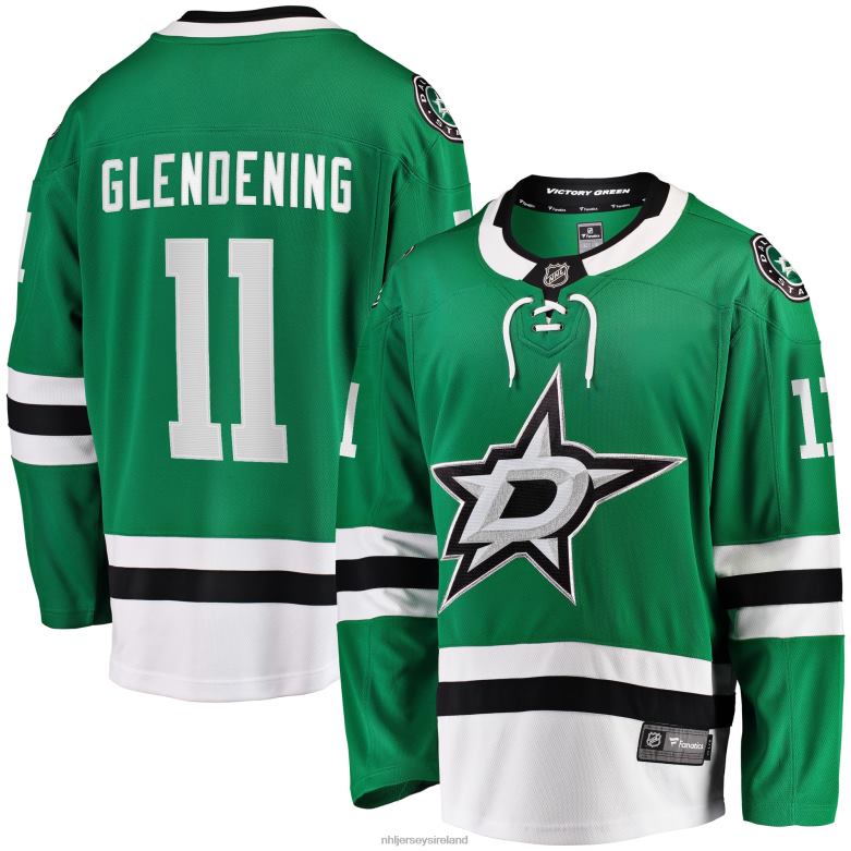 NHL Men Dallas Stars Luke Glendening Fanatics Branded Kelly Green Home Breakaway Player Jersey D002V1884 Clothing