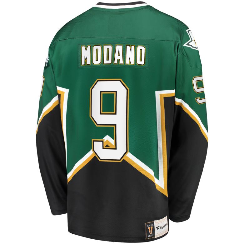 NHL Men Dallas Stars Mike Modano Fanatics Branded Kelly Green/Black Premier Breakaway Retired Player Jersey D002V98 Clothing