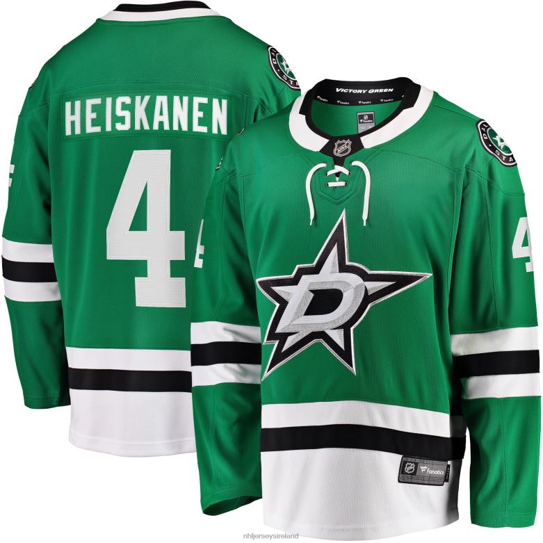 NHL Men Dallas Stars Miro Heiskanen Fanatics Branded Kelly Green Home Premier Breakaway Player Jersey D002V832 Clothing