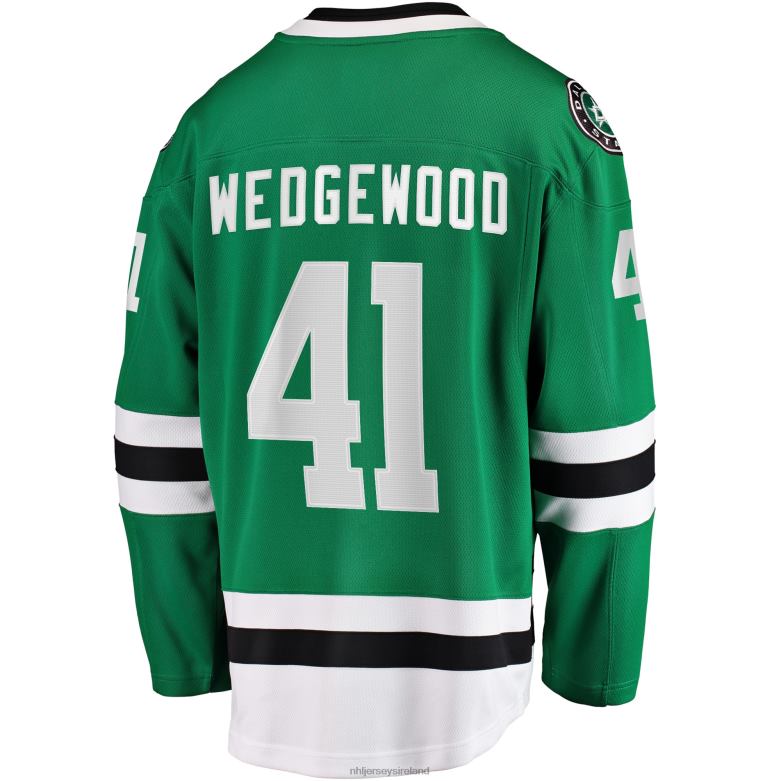 NHL Men Dallas Stars Scott Wedgewood Fanatics Branded Kelly Green Home Breakaway Player Jersey D002V1829 Clothing
