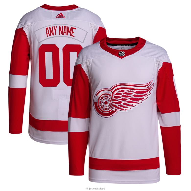 NHL Men Detroit Red Wings Adidas White Away Primegreen Authentic Pro Custom Jersey D002V710 Clothing