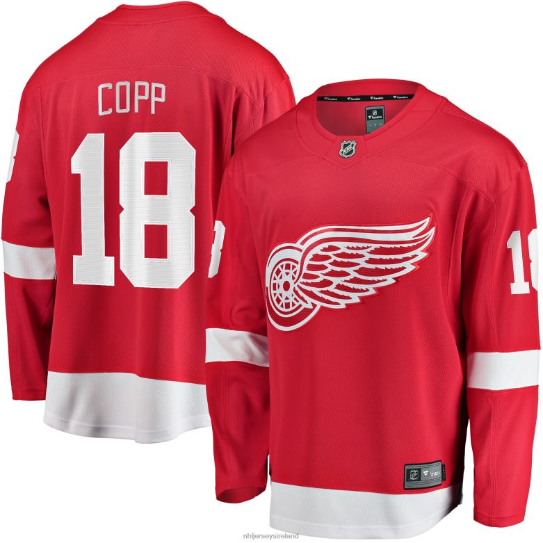 NHL Men Detroit Red Wings Andrew Copp Fanatics Branded Red Home Breakaway Player Jersey D002V1672 Clothing