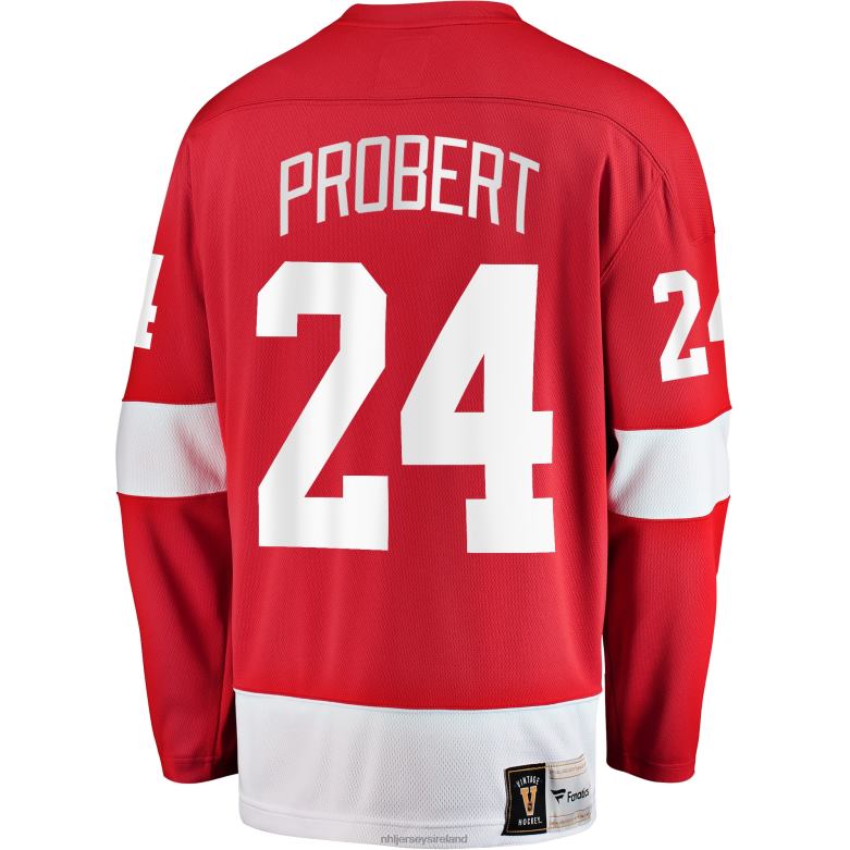 NHL Men Detroit Red Wings Bob Probert Fanatics Branded Red Premier Breakaway Retired Player Jersey D002V205 Clothing