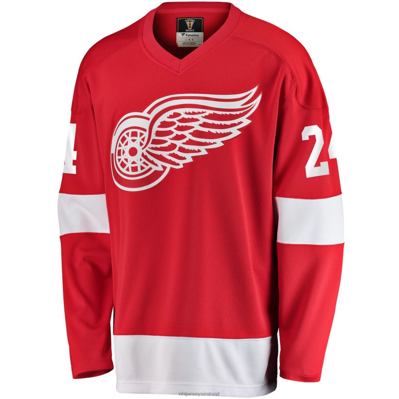 NHL Men Detroit Red Wings Chris Chelios Fanatics Branded Red Premier Breakaway Retired Player Jersey D002V578 Clothing