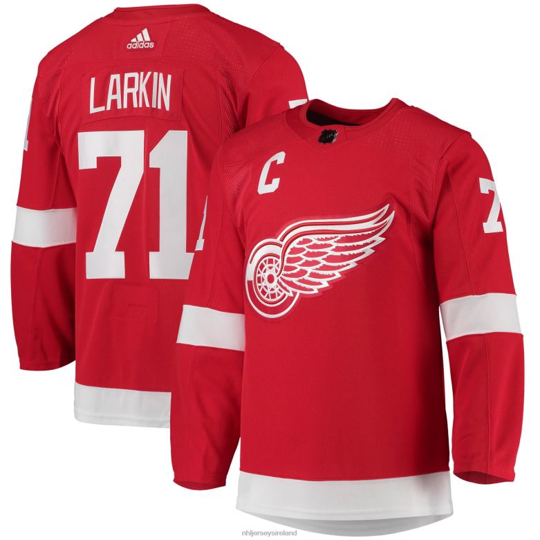 NHL Men Detroit Red Wings Dylan Larkin Adidas Red Home Captain Patch Primegreen Authentic Pro Player Jersey D002V303 Clothing