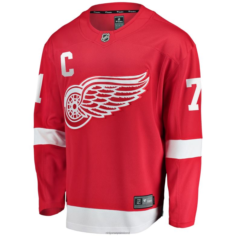 NHL Men Detroit Red Wings Dylan Larkin Fanatics Branded Red Home Captain Premier Breakaway Player Jersey D002V156 Clothing