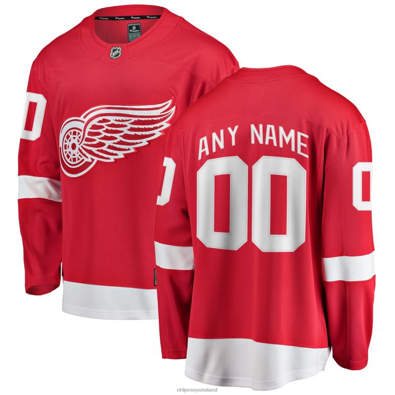 NHL Men Detroit Red Wings Fanatics Branded Red Home Breakaway Custom Jersey D002V166 Clothing