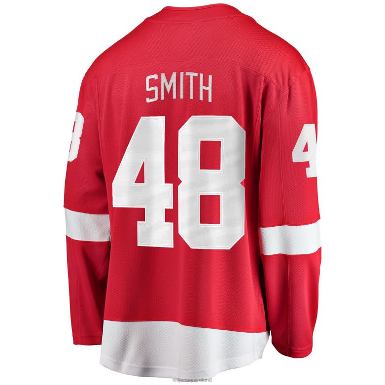NHL Men Detroit Red Wings Givani Smith Fanatics Branded Red Home Breakaway Player Jersey D002V1738 Clothing