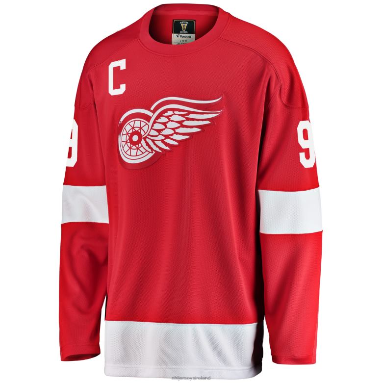 NHL Men Detroit Red Wings Gordie Howe Fanatics Branded Red Premier Breakaway Retired Player Jersey D002V67 Clothing