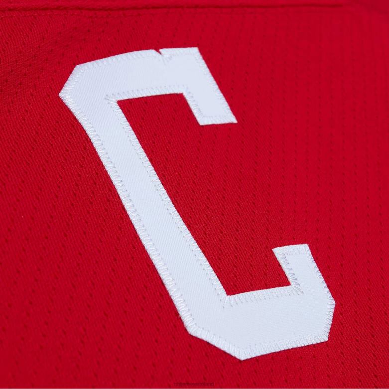 NHL Men Detroit Red Wings Gordie Howe Mitchell  Ness Red 1960 Blue Line Player Jersey D002V642 Clothing