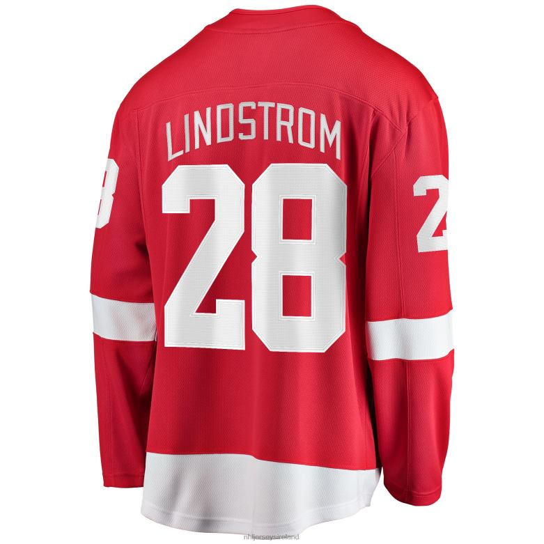 NHL Men Detroit Red Wings Gustav Lindstrom Fanatics Branded Red Home Breakaway Player Jersey D002V1673 Clothing