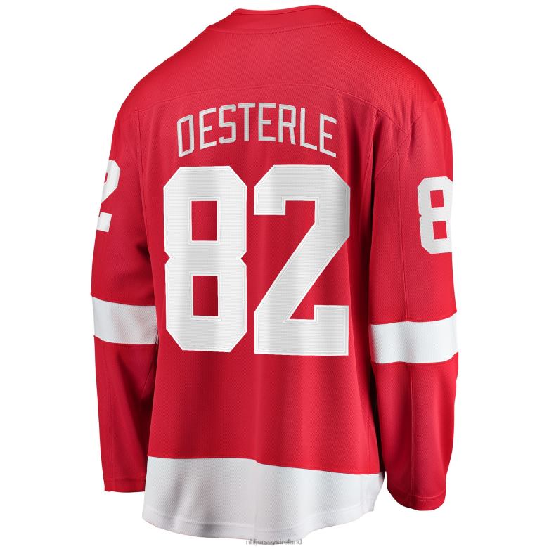 NHL Men Detroit Red Wings Jordan Oesterle Fanatics Branded Red Home Breakaway Player Jersey D002V2359 Clothing