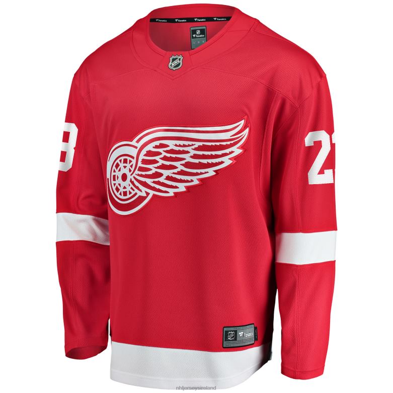 NHL Men Detroit Red Wings Lucas Raymond Fanatics Branded Red Home Breakaway Player Jersey D002V956 Clothing