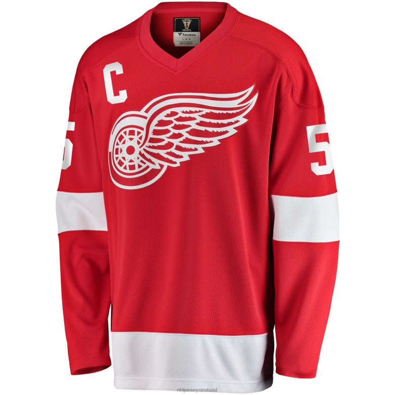 NHL Men Detroit Red Wings Nicklas Lidstrom Fanatics Branded Red Premier Breakaway Retired Player Jersey D002V204 Clothing