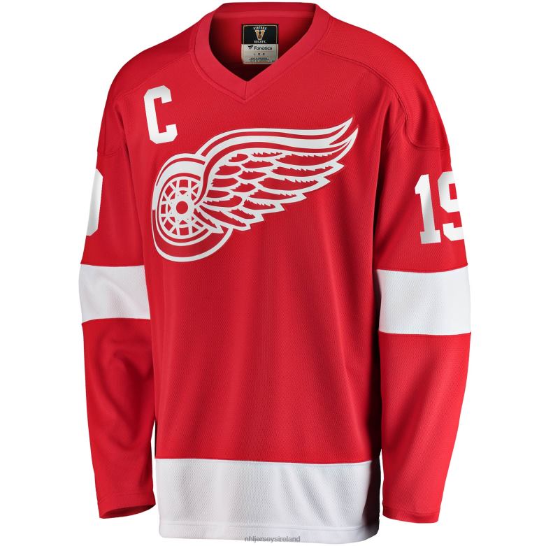 NHL Men Detroit Red Wings Steve Yzerman Fanatics Branded Red Premier Breakaway Retired Player Jersey D002V89 Clothing