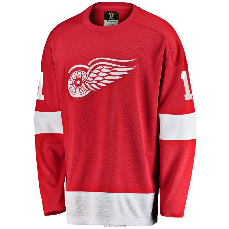 NHL Men Detroit Red Wings Terry Sawchuk Fanatics Branded Red Premier Breakaway Retired Player Jersey D002V1290 Clothing