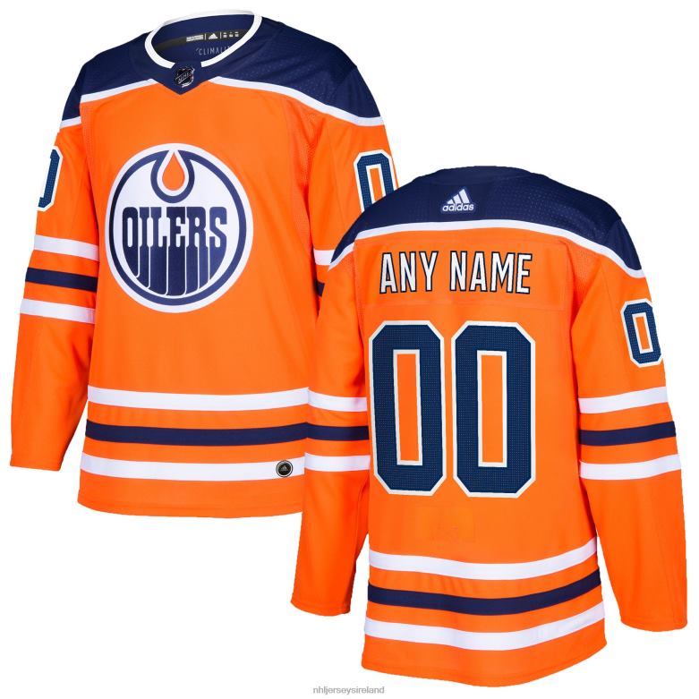 NHL Men Edmonton Oilers Adidas Orange Authentic Custom Jersey D002V2404 Clothing