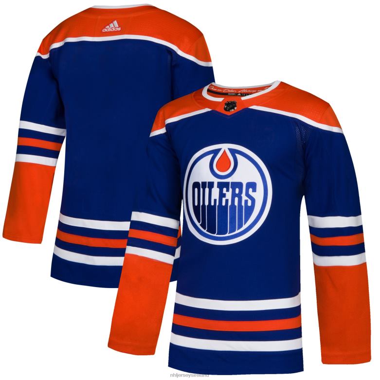 NHL Men Edmonton Oilers Adidas Royal Alternate Authentic Jersey D002V2395 Clothing