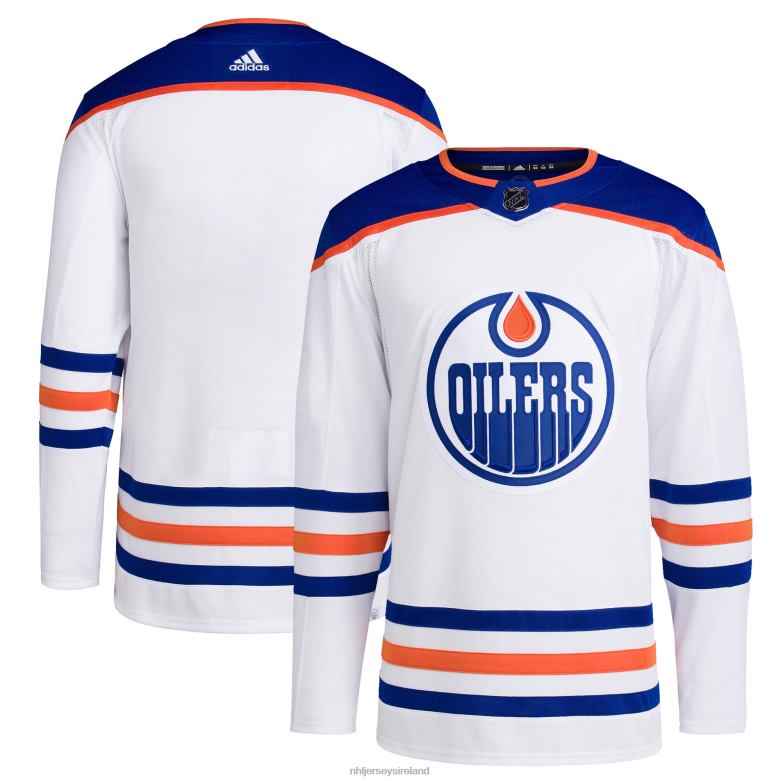 NHL Men Edmonton Oilers Adidas White Away Primegreen Authentic Pro Blank Jersey D002V1324 Clothing