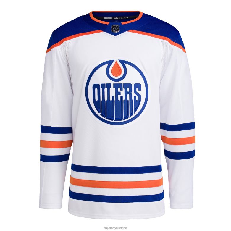 NHL Men Edmonton Oilers Adidas White Away Primegreen Authentic Pro Blank Jersey D002V1324 Clothing