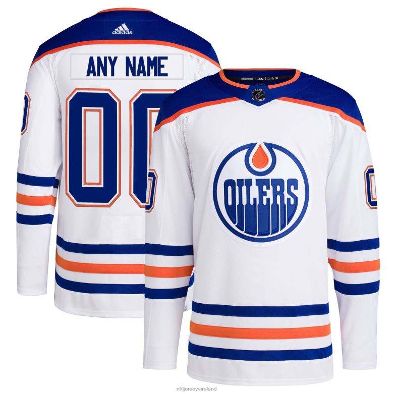 NHL Men Edmonton Oilers Adidas White Away Primegreen Authentic Pro Custom Jersey D002V2081 Clothing