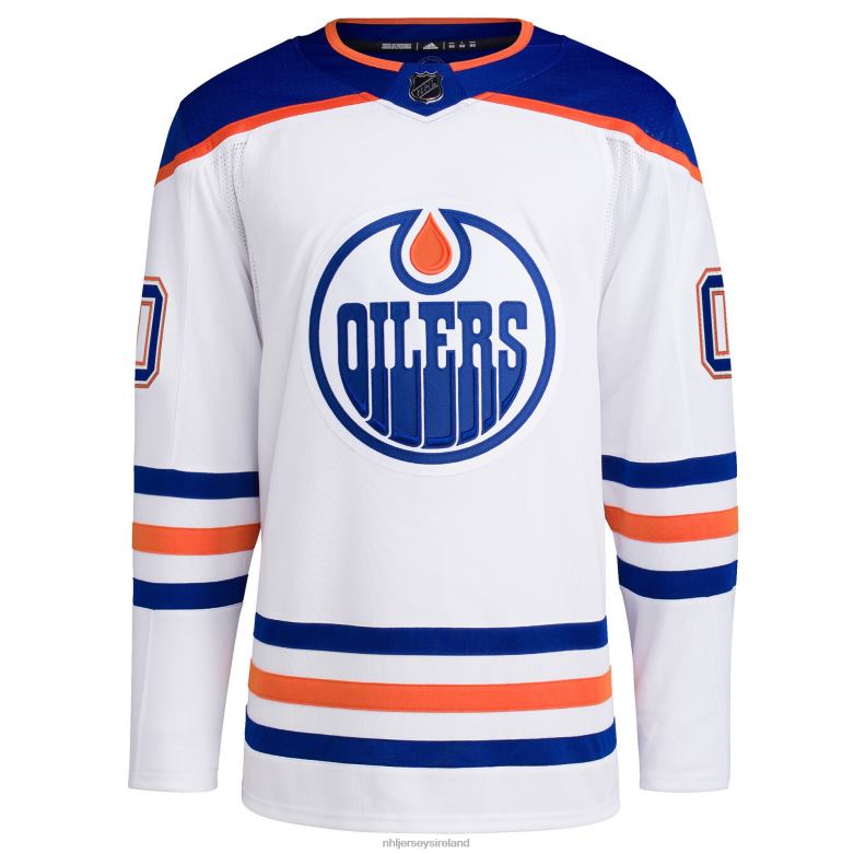 NHL Men Edmonton Oilers Adidas White Away Primegreen Authentic Pro Custom Jersey D002V2081 Clothing
