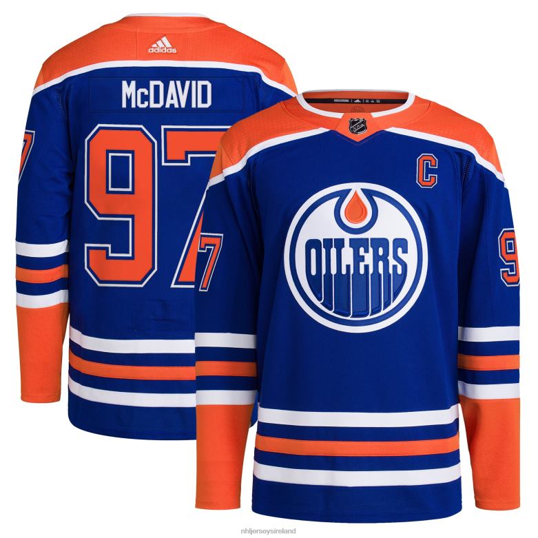 NHL Men Edmonton Oilers Connor Mcdavid Adidas Royal Home Primegreen Authentic Pro Player Jersey D002V30 Clothing