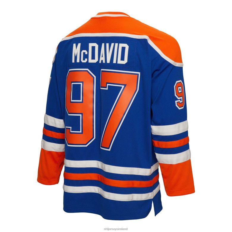 NHL Men Edmonton Oilers Connor Mcdavid Mitchell  Ness Blue 2015 Blue Line Player Jersey D002V99 Clothing