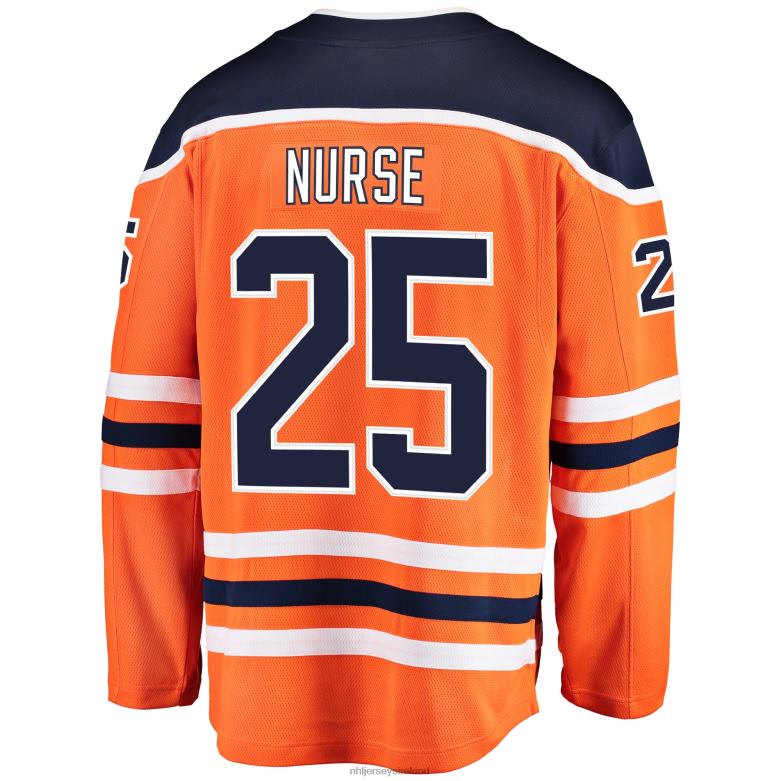 NHL Men Edmonton Oilers Darnell Nurse Fanatics Branded Orange Breakaway Player Jersey D002V1755 Clothing