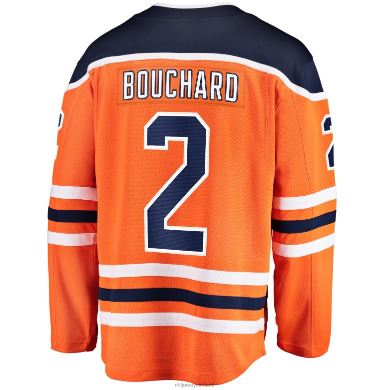 NHL Men Edmonton Oilers Evan Bouchard Fanatics Branded Orange Home Breakaway Jersey D002V1687 Clothing