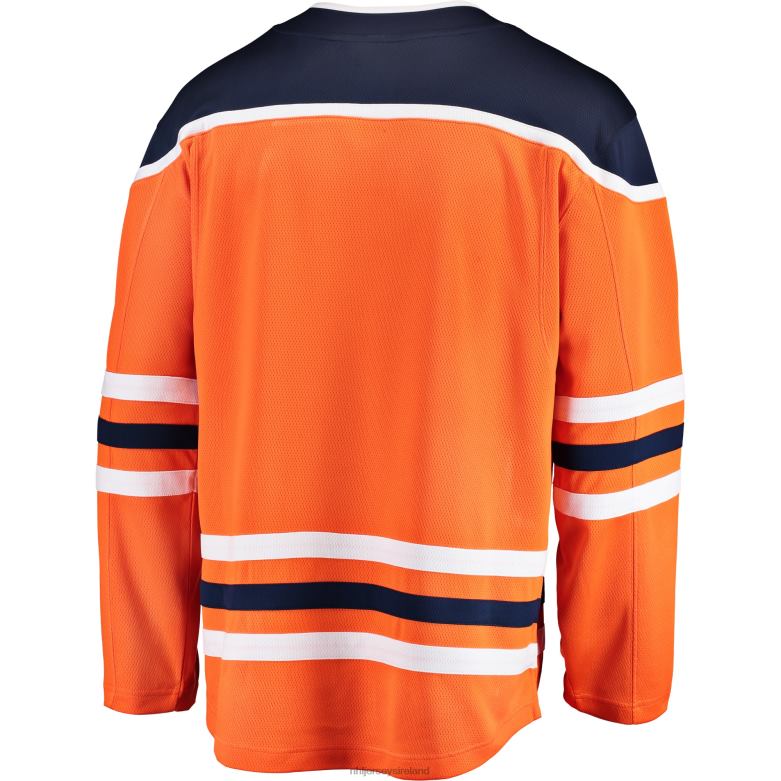 NHL Men Edmonton Oilers Fanatics Branded Orange Breakaway Home Jersey D002V764 Clothing