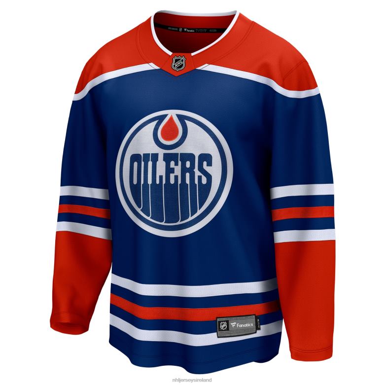 NHL Men Edmonton Oilers Fanatics Branded Royal Home Breakaway Blank Jersey D002V421 Clothing