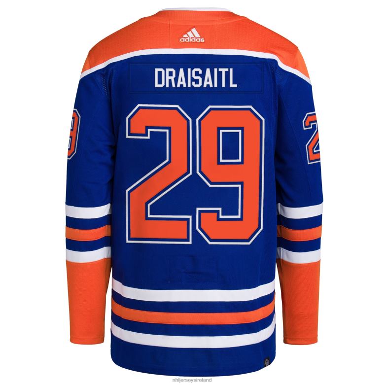 NHL Men Edmonton Oilers Leon Draisaitl Adidas Royal Home Primegreen Authentic Pro Player Jersey D002V505 Clothing