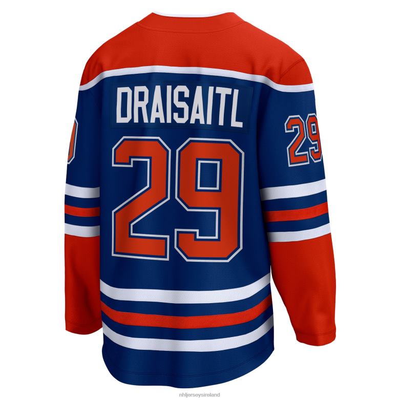 NHL Men Edmonton Oilers Leon Draisaitl Fanatics Branded Royal Home Premier Breakaway Player Jersey D002V537 Clothing