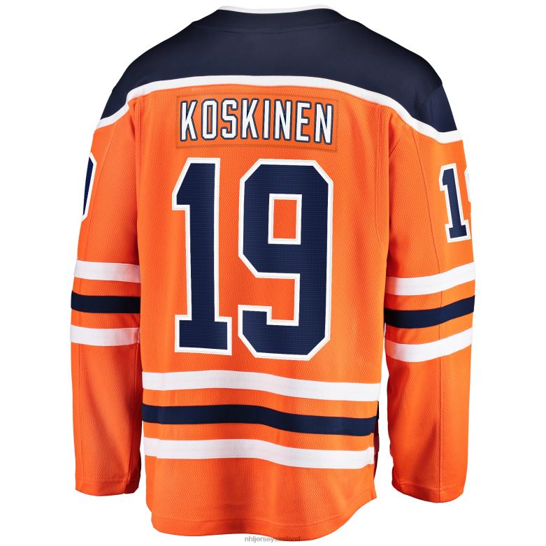 NHL Men Edmonton Oilers Mikko Koskinen Fanatics Branded Orange Breakaway Team Color Player Jersey D002V2027 Clothing