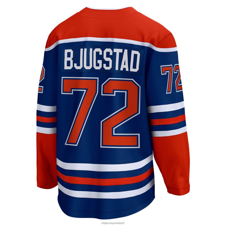 NHL Men Edmonton Oilers Nick Bjugstad Fanatics Branded Royal Home Breakaway Jersey D002V858 Clothing