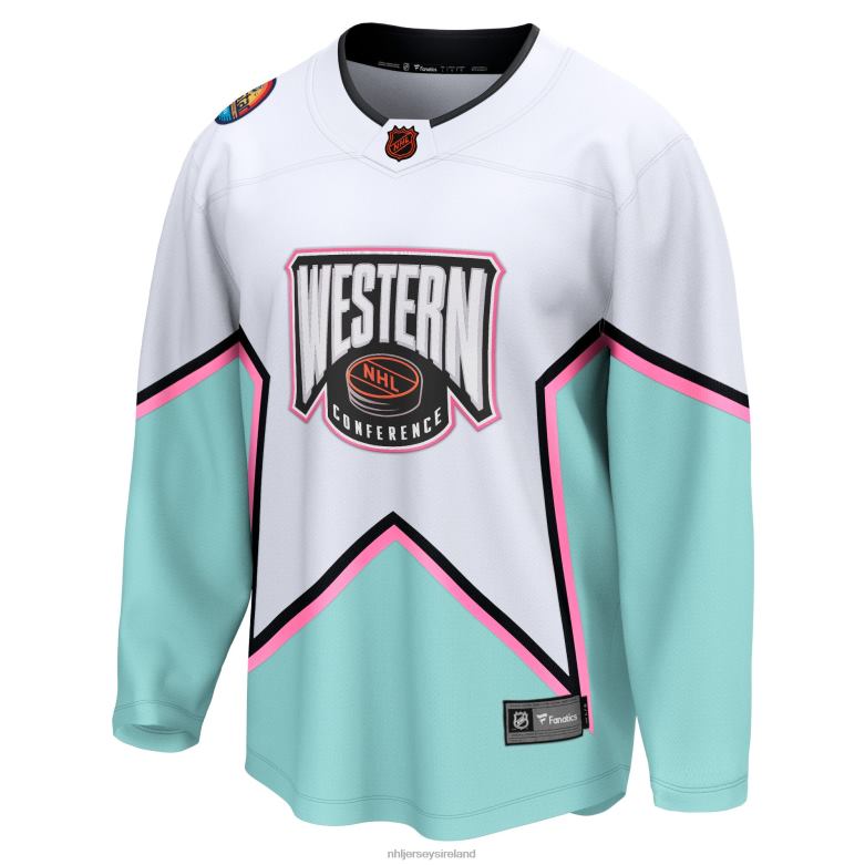 NHL Men Fanatics Branded White 2023 All-Star Game Western Conference Breakaway Jersey D002V2445 Clothing