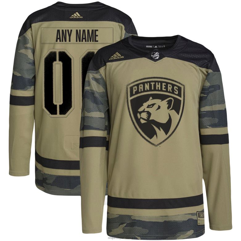 NHL Men Florida Panthers Adidas Camo Military Appreciation Team Authentic Custom Practice Jersey D002V2090 Clothing