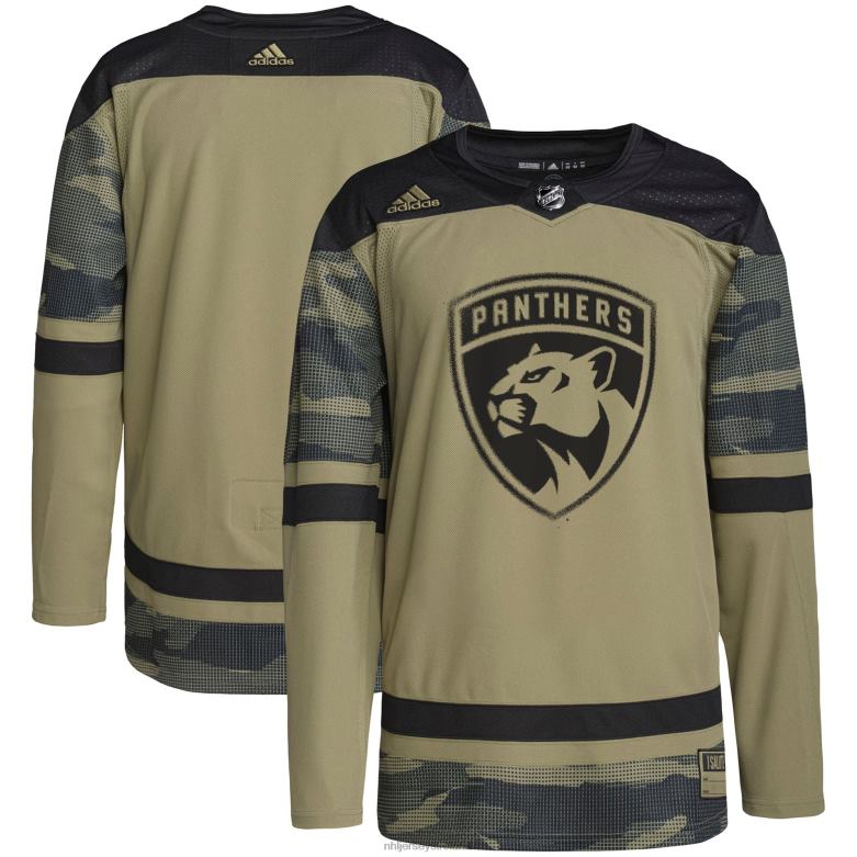 NHL Men Florida Panthers Adidas Camo Military Appreciation Team Authentic Practice Jersey D002V650 Clothing