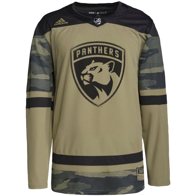 NHL Men Florida Panthers Adidas Camo Military Appreciation Team Authentic Practice Jersey D002V650 Clothing