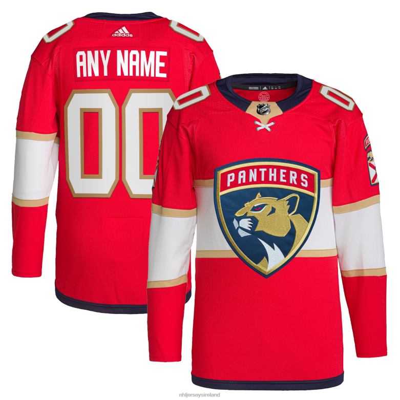 NHL Men Florida Panthers Adidas Red Home Primegreen Authentic Pro Custom Jersey D002V2195 Clothing