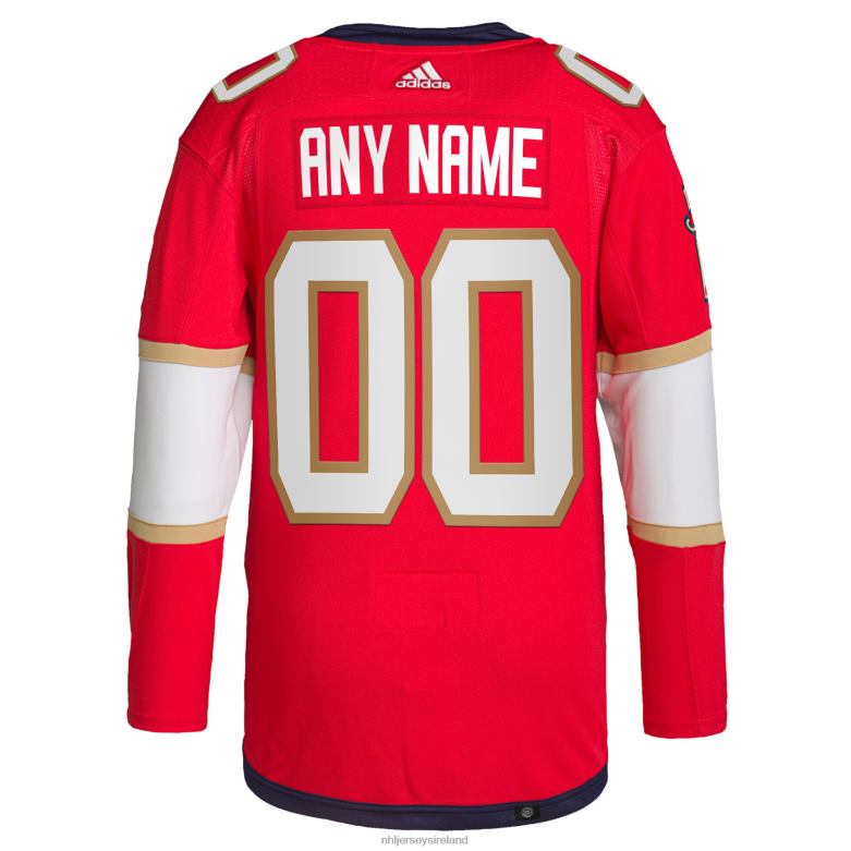 NHL Men Florida Panthers Adidas Red Home Primegreen Authentic Pro Custom Jersey D002V2195 Clothing