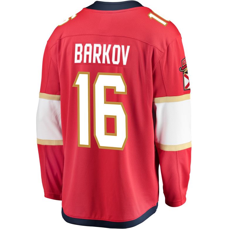 NHL Men Florida Panthers Aleksander Barkov Fanatics Branded Red Premier Breakaway Player Jersey D002V287 Clothing