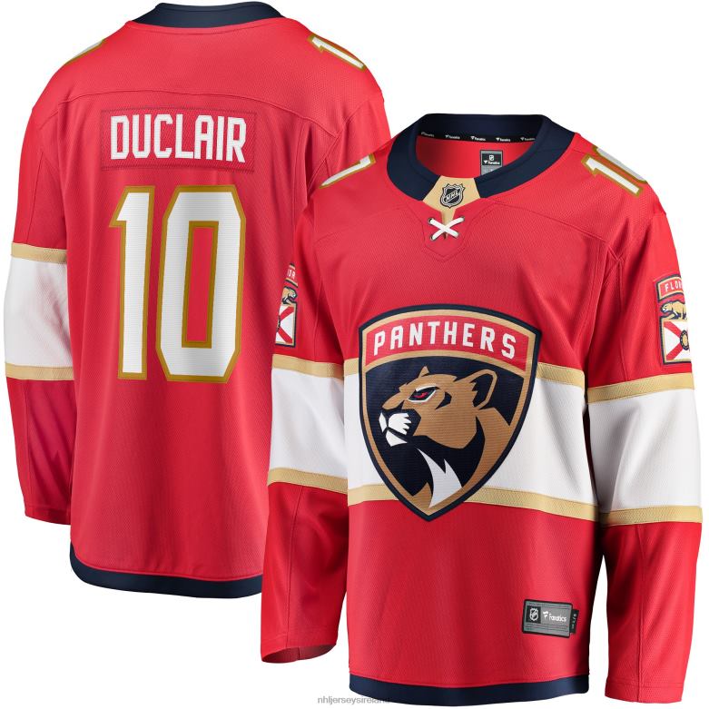 NHL Men Florida Panthers Anthony Duclair Fanatics Branded Red Breakaway Player Jersey D002V1750 Clothing