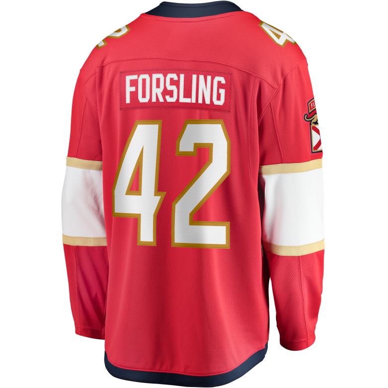 NHL Men Florida Panthers Gustav Forsling Fanatics Branded Red Home Breakaway Player Jersey D002V1745 Clothing