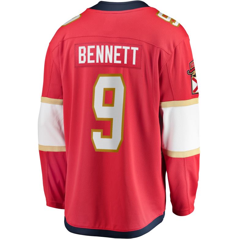 NHL Men Florida Panthers Sam Bennett Fanatics Branded Red 2017/18 Home Breakaway Replica Jersey D002V1869 Clothing