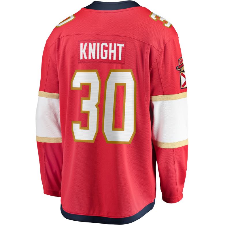 NHL Men Florida Panthers Spencer Knight Fanatics Branded Red 2017/18 Home Breakaway Replica Jersey D002V1306 Clothing