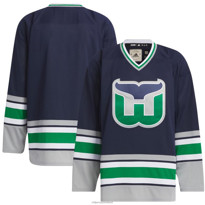 NHL Men Hartford Whalers Adidas Navy Team Classic Jersey D002V235 Clothing