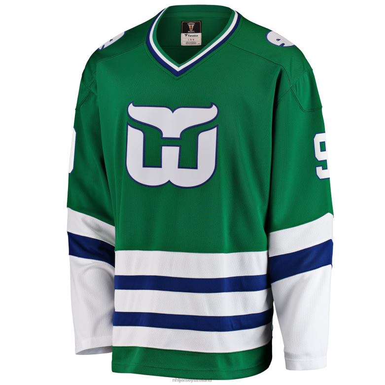 NHL Men Hartford Whalers Gordie Howe Fanatics Branded Green Premier Breakaway Retired Player Jersey D002V308 Clothing